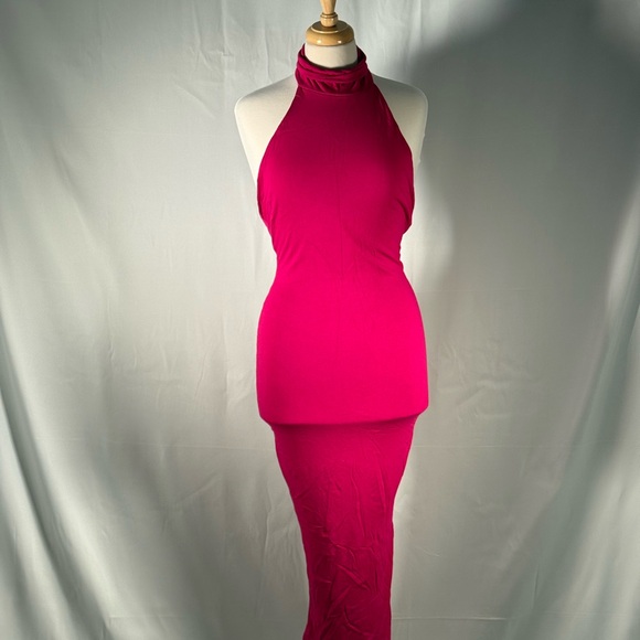 Fashion Nova Fuchsia Midi Dress - Picture 1 of 7